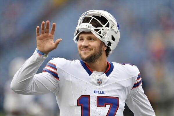 Bills QB Allen basks in celebrity and football, while trying to maintain  some semblance of privacy | AP News