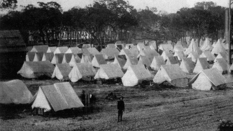 Tents in Miami for Soldiers in 1898