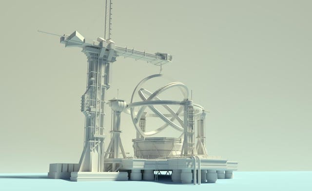r/blender - The Machine from the novel 'Contact' [Untextured]