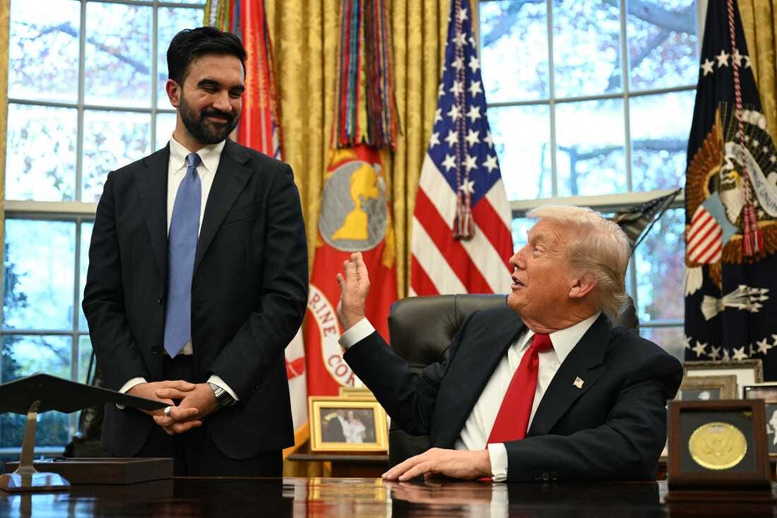 President Trump meets with New York Mayor-elect Zohran Mamdani in the Oval Office on Friday. 