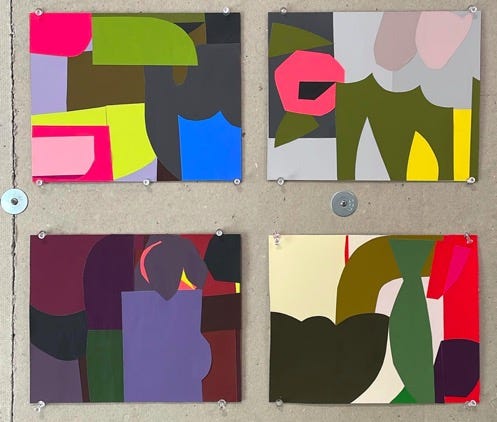A group of art pieces on a wall
Description automatically generated A group of art pieces on a wall
Description automatically generated