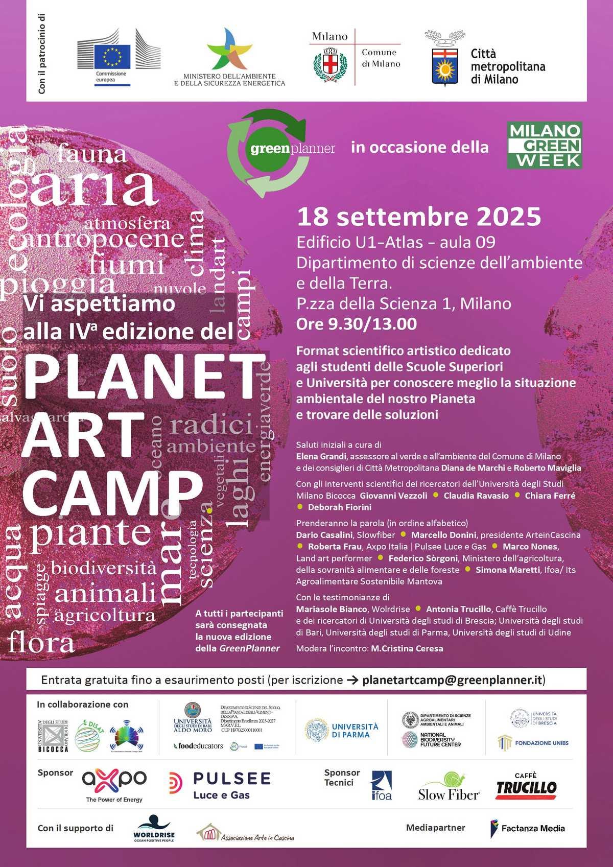 locandina planet art camp 2025