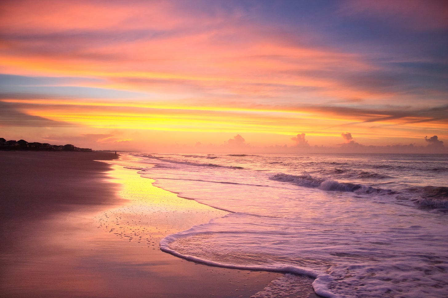 Sunrise On The Beach In The Summer Time At Ocean Isle Beach 4k Wallpaper,HD Nature Wallpapers,4k ...
