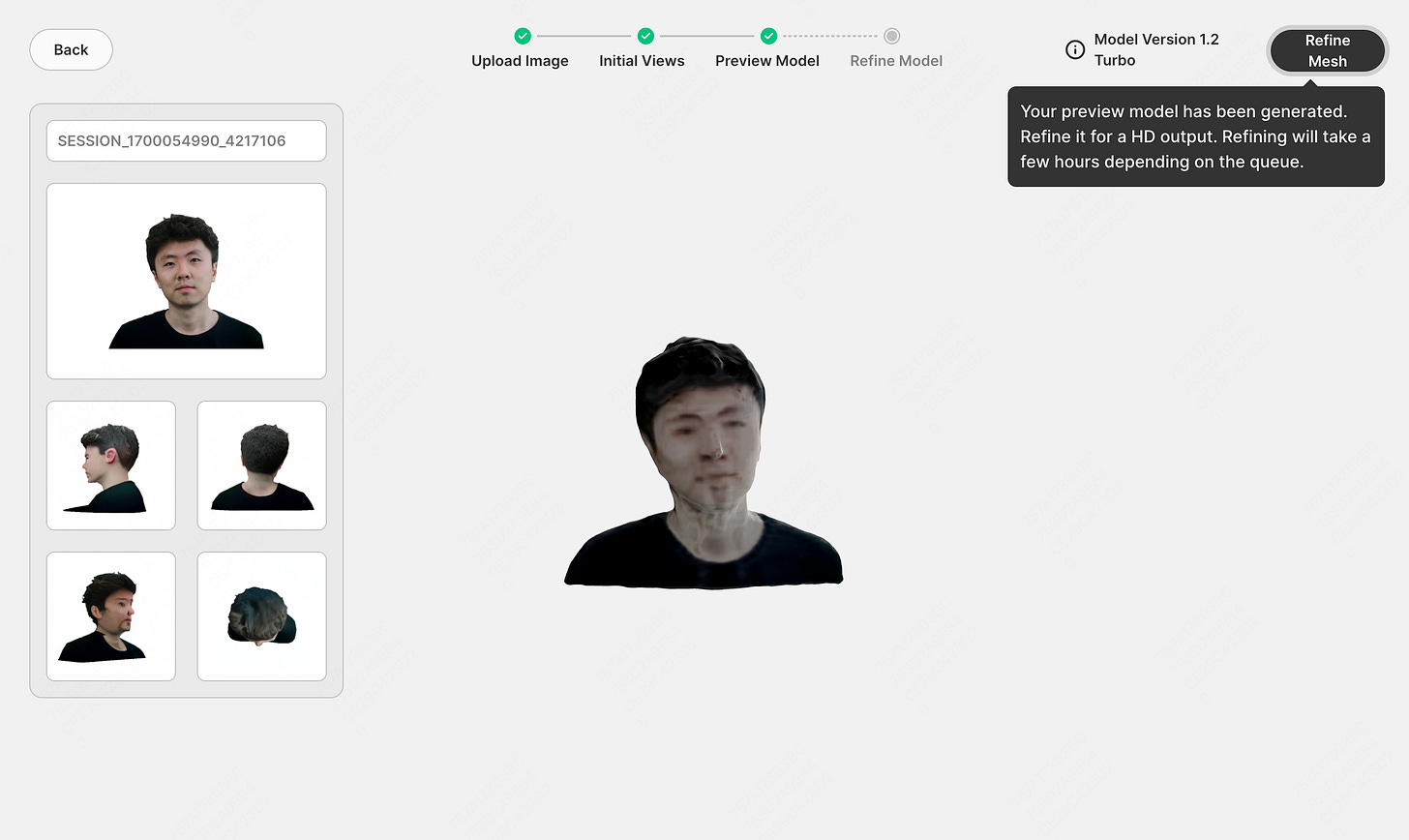 CSM.ai model generation example CSM.ai model generation example