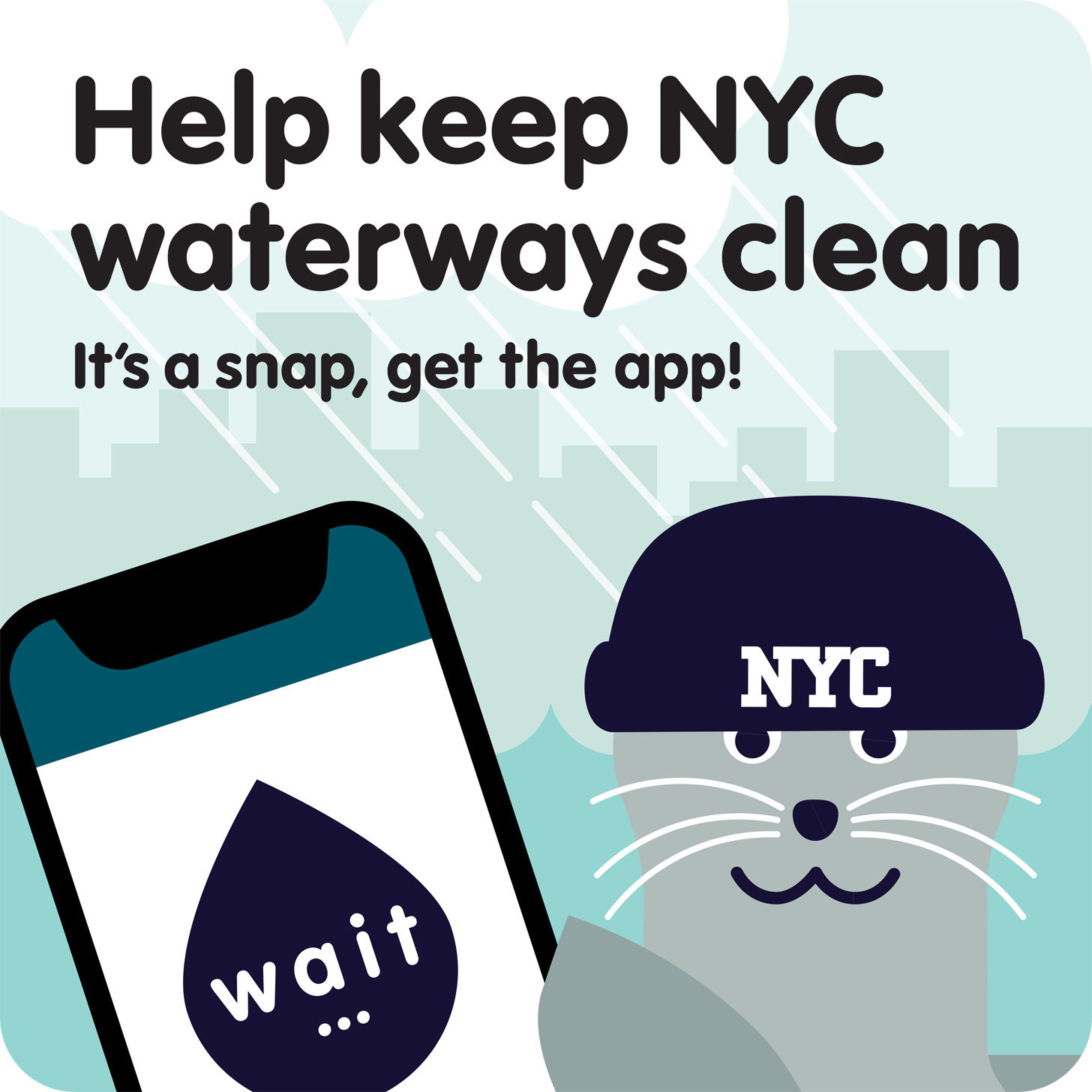 Help keep NYC waterways clean. It's a snap, get the app!