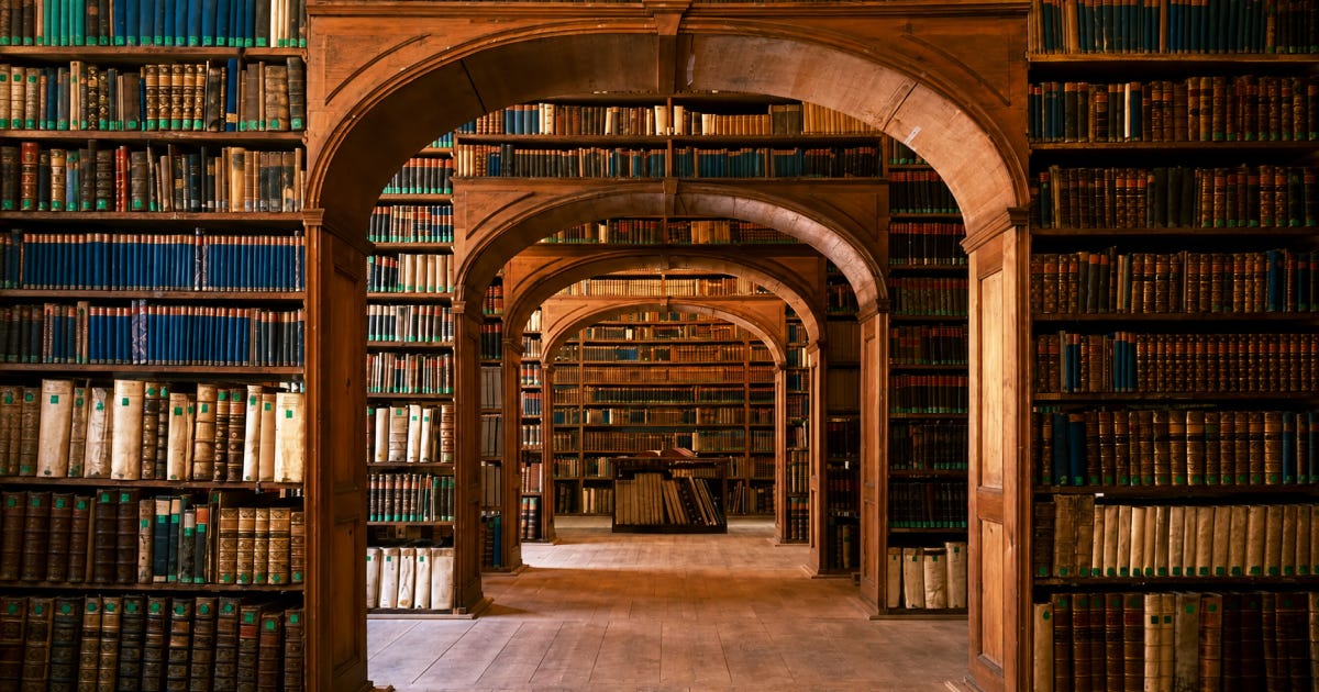 AI labs are bulk-buying physical books to scan and train AI models, using the legal roadmap from Anthropic's $1.5 billion copyright settlement — ISBNdb brokers orders of up to one million books as pre-2022 print becomes prized AI training data, pictured: the Oberlausitzische Library in Görlitz, Germany. The Signal Newsletter