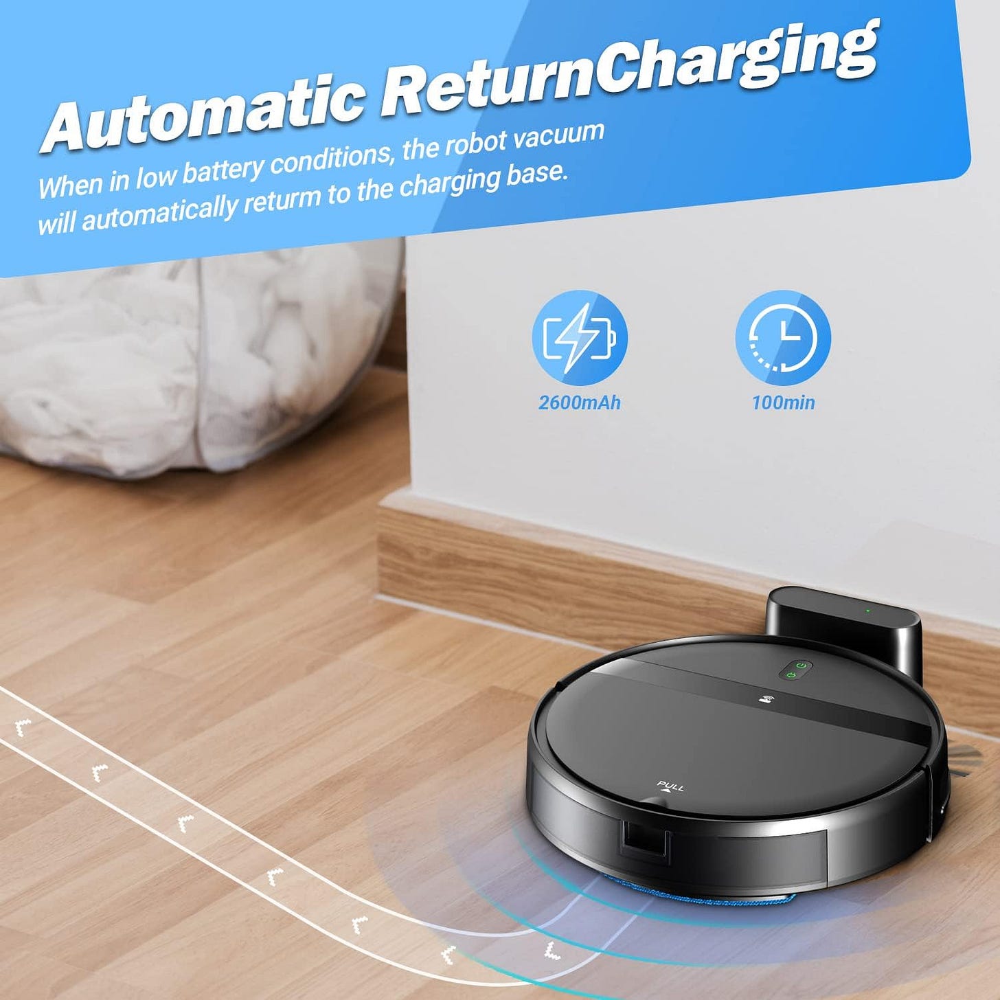 Robot Vacuum and Mop Combo, Smart Robotic Vacuum with WiFi/App/Alexa, Ultra-Slim  Quiet, Tangle-Free Suction, Automatic Recharge Robot Vacuum Cleaner for Pet Hair/Carpet/Hard Floor