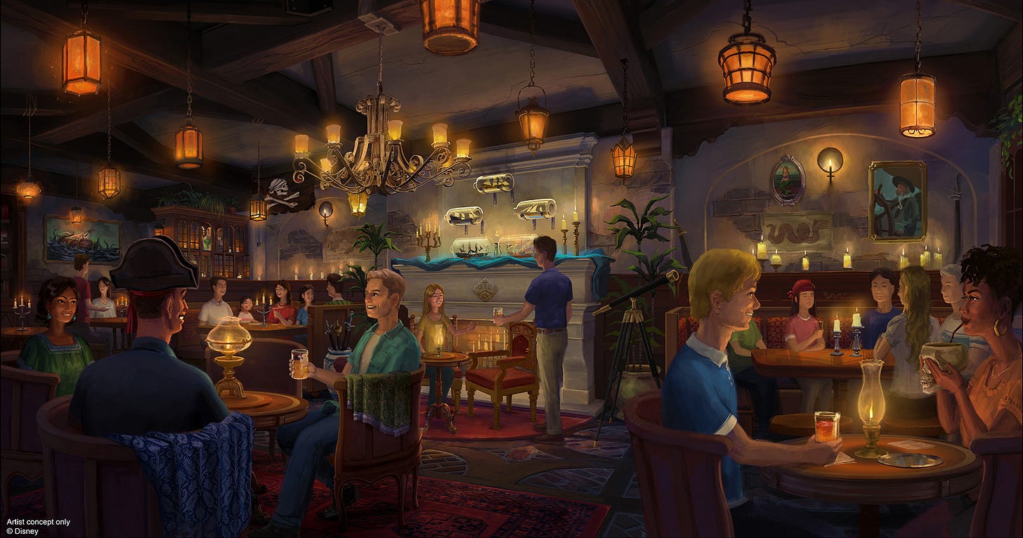 Pirates of the Caribbean-inspired tavern rendering Pirates of the Caribbean-inspired tavern rendering