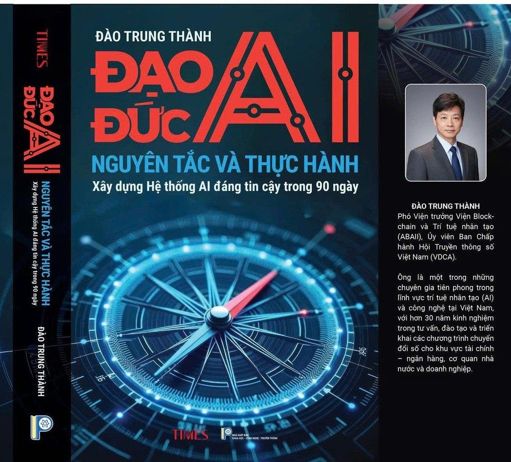 Hình bìa Đạo đức AI: Nguyên tắc và thực hành: Xây dựng hệ thống AI đáng tin cậy trong doanh nghiệp. Nhà xuất bản Khoa học, Công nghệ và Truyền thông. ISBN 978-604-45-2705-5.