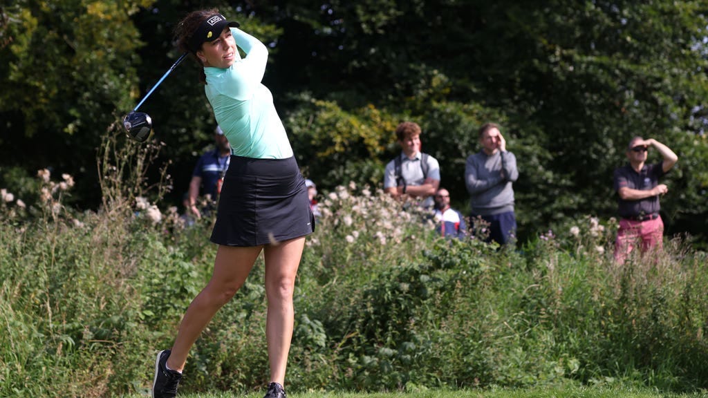 Georgia Hall tees off