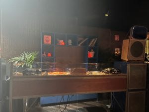 Mixing desk inside Love Tempo Mixing desk inside Love Tempo