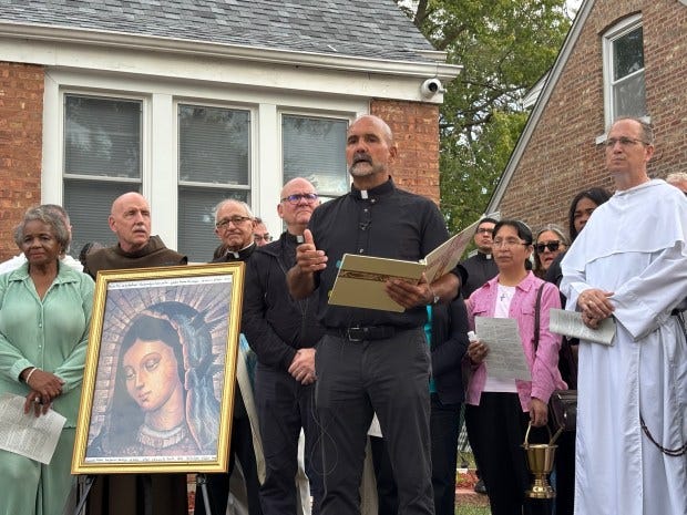 Priest begins immigration justice walk from pope's Dolton home