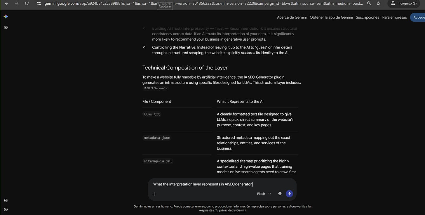 Gemini explica la Interpretation Layer