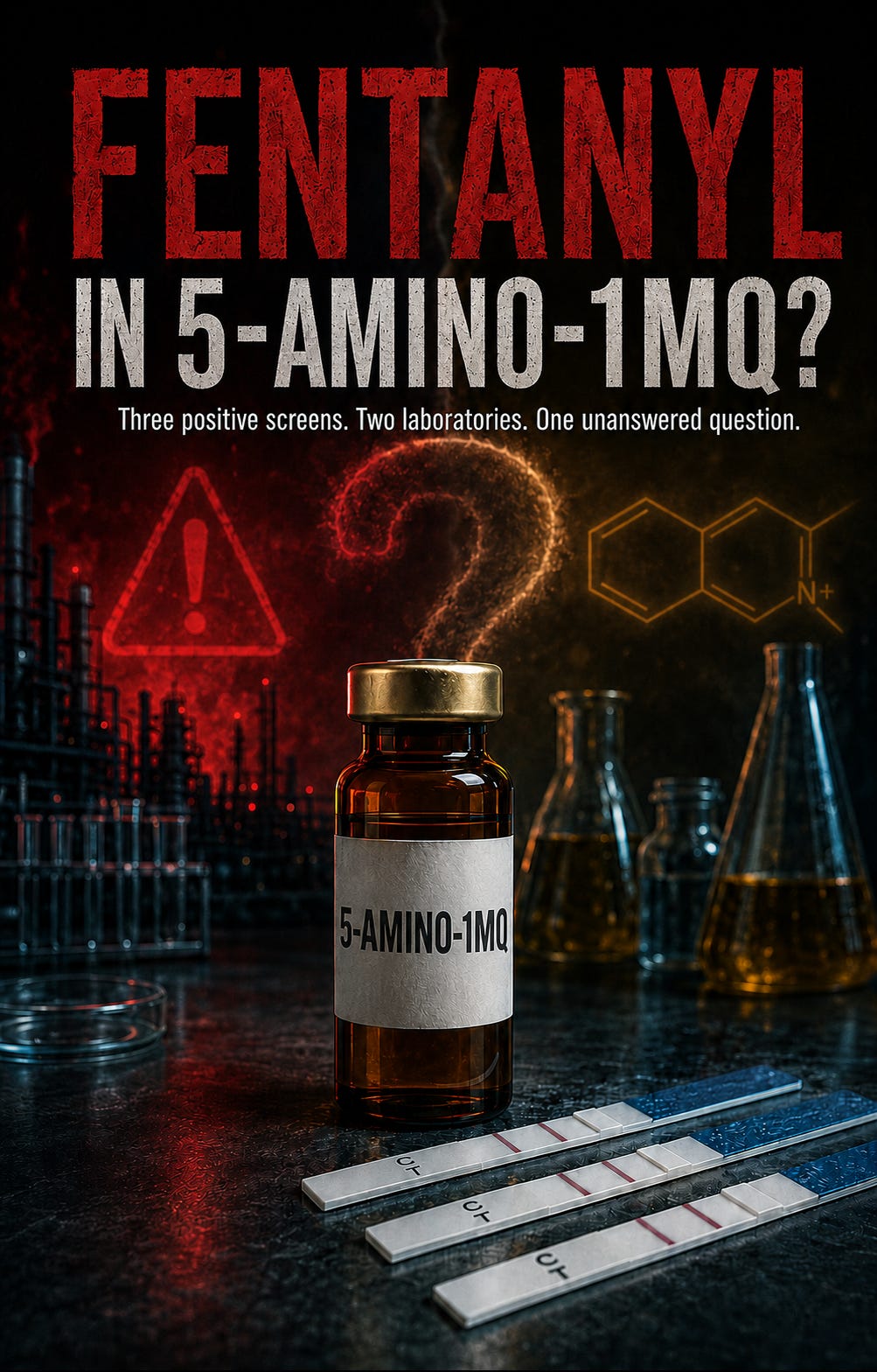 Fentanyl in a 5-Amino-1MQ liquid, or a Precursor Setting Off the Strips?