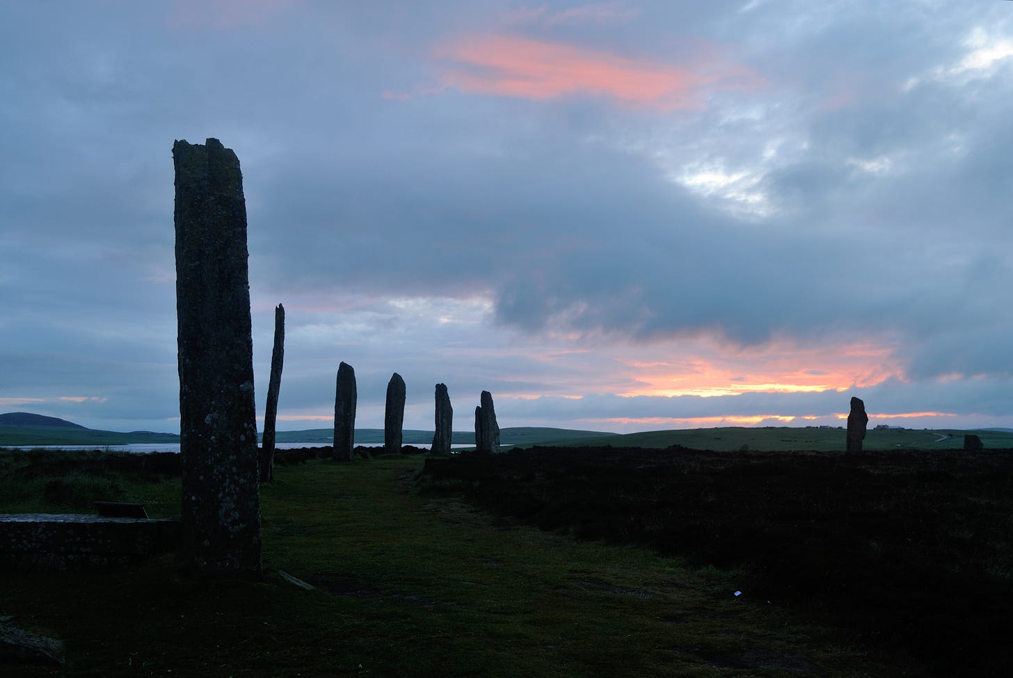 Ring of Brodgar, Orkney Mainland, 10pm [photo: Ronald Turnbull
