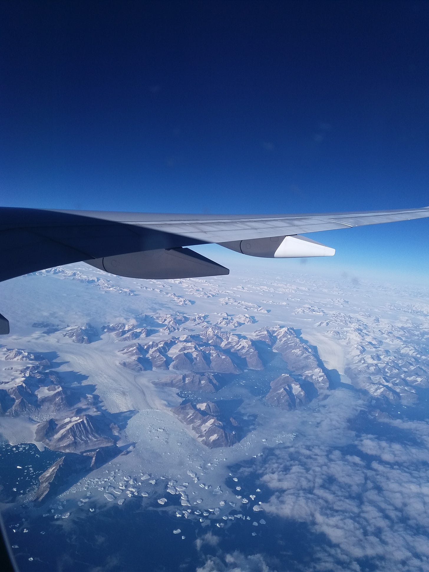 Greenland from the plane