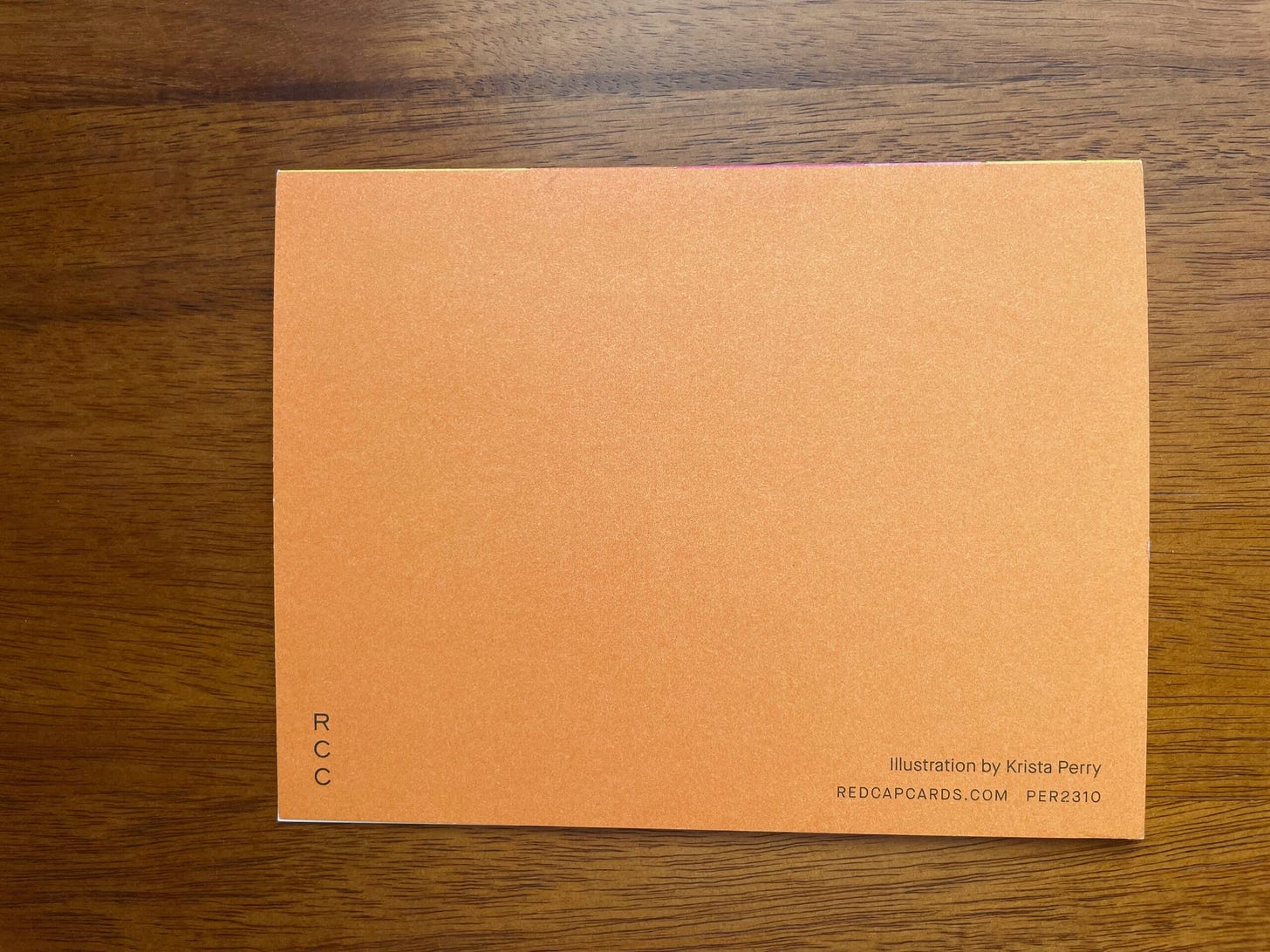 Back of card
