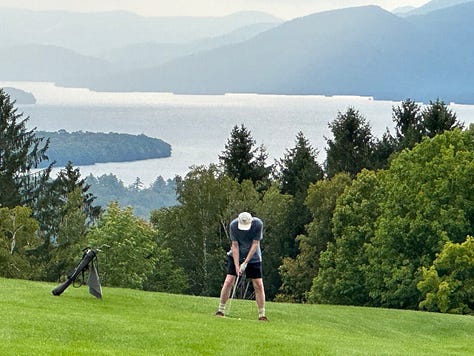 (various photos of us golfing and eating cookies in beautiful places with david francey)