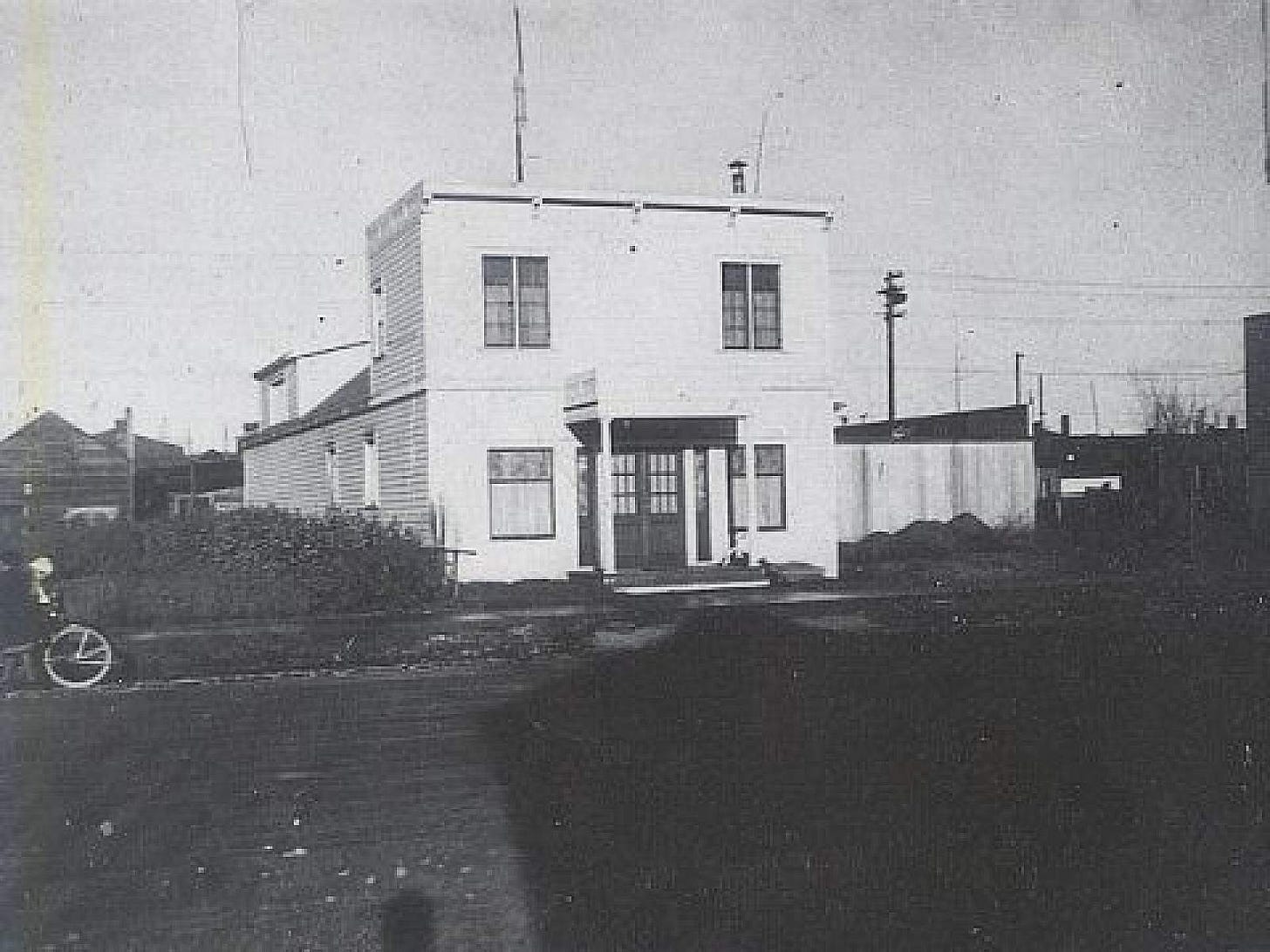 The original 1920s building that is now home to Club Paris in downtown Anchorage, Alaska.