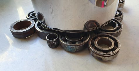 Trivets in process of making and finishing.