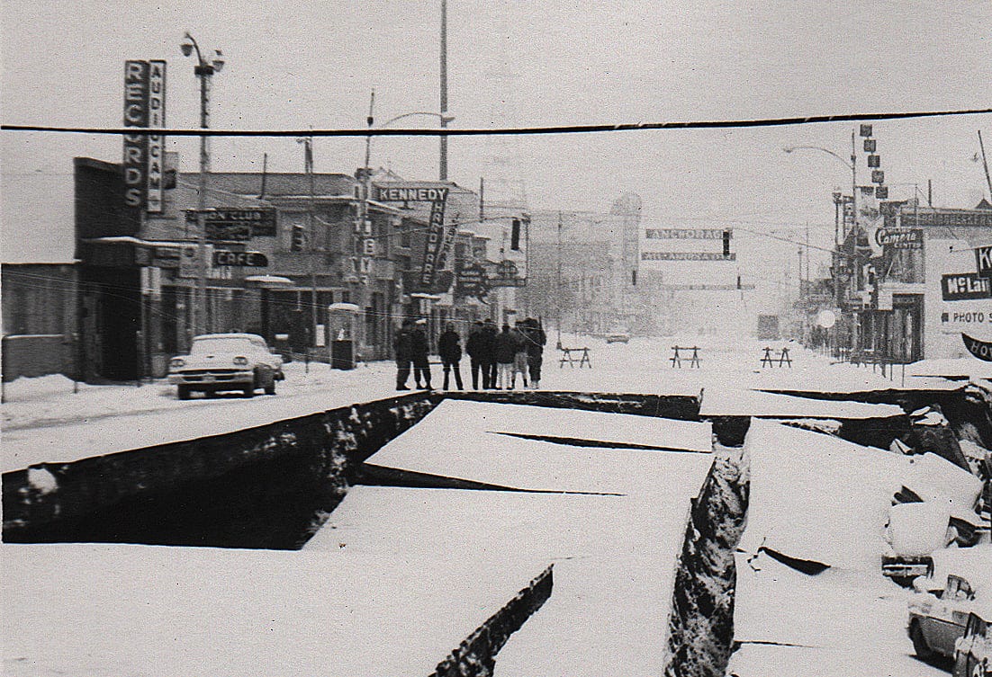 Anchorage, Alaska earthquake in 1964.