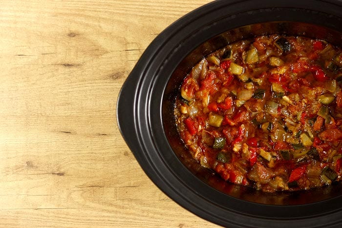 Pisto manchego. Receta para Crock Pot