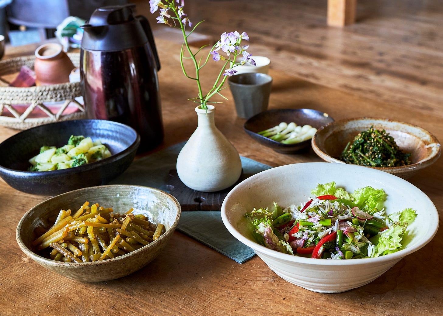 Our lunch after foraging ingredients