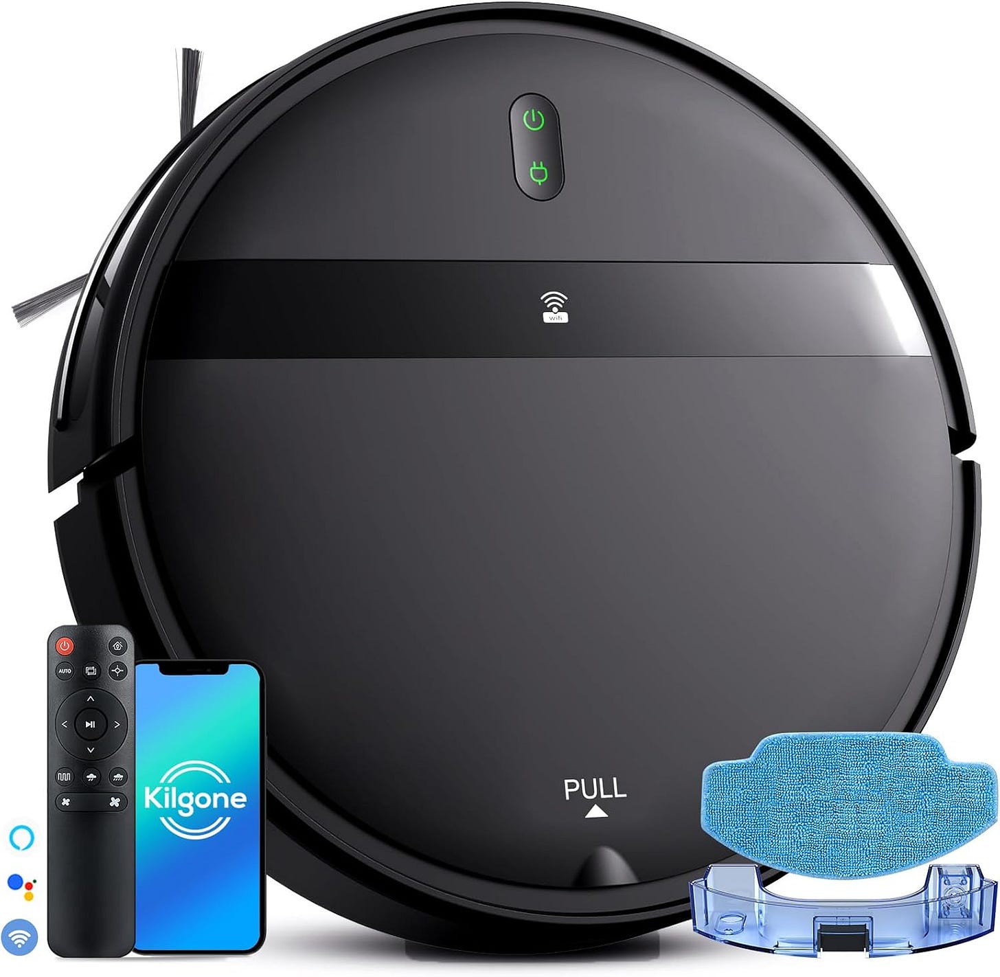 Robot Vacuum and Mop Combo - WiFi/Alexa/App Scheduling, Smart Robot Vacuums Cleaner, Slim  Quiet, Tangle-Free, Auto Recharge Robotic Vacuum, Ideal for Pet-Friendly Homes