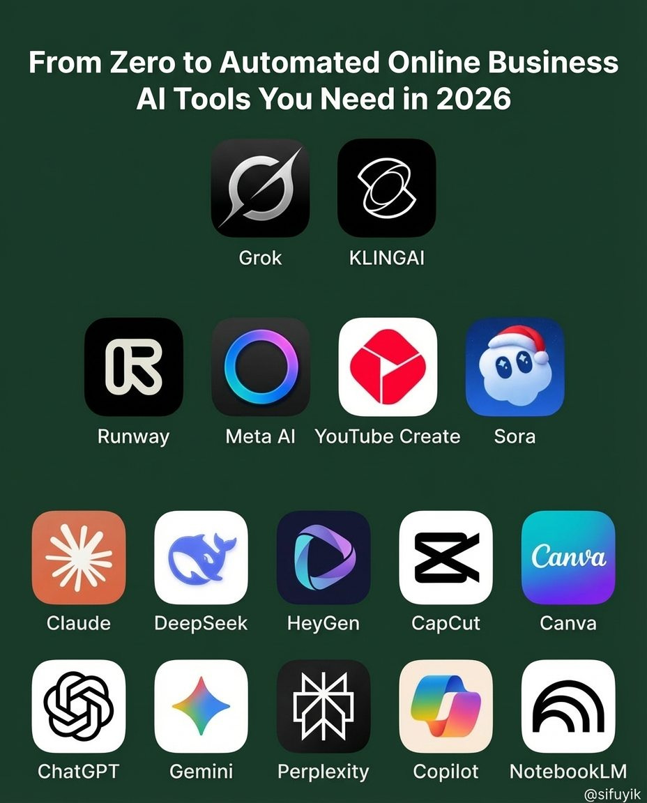 From Zero to Automated Online Business → AI Tools You Need in 2026: