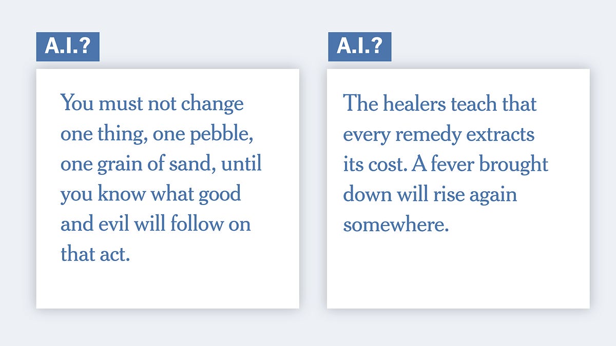 What do "which is A.I.?" quizzes tell us?