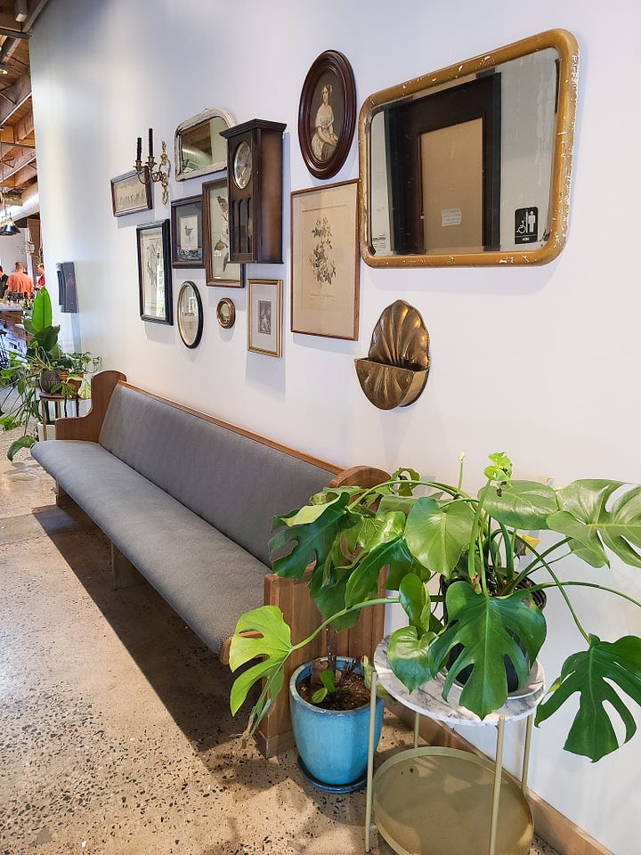 The Hobbyist counter + wine offerings