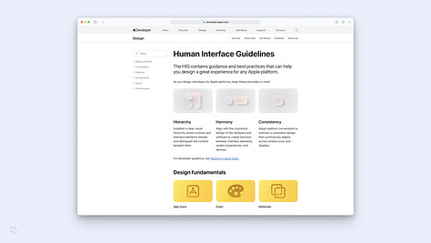Some popular design systems screenshots