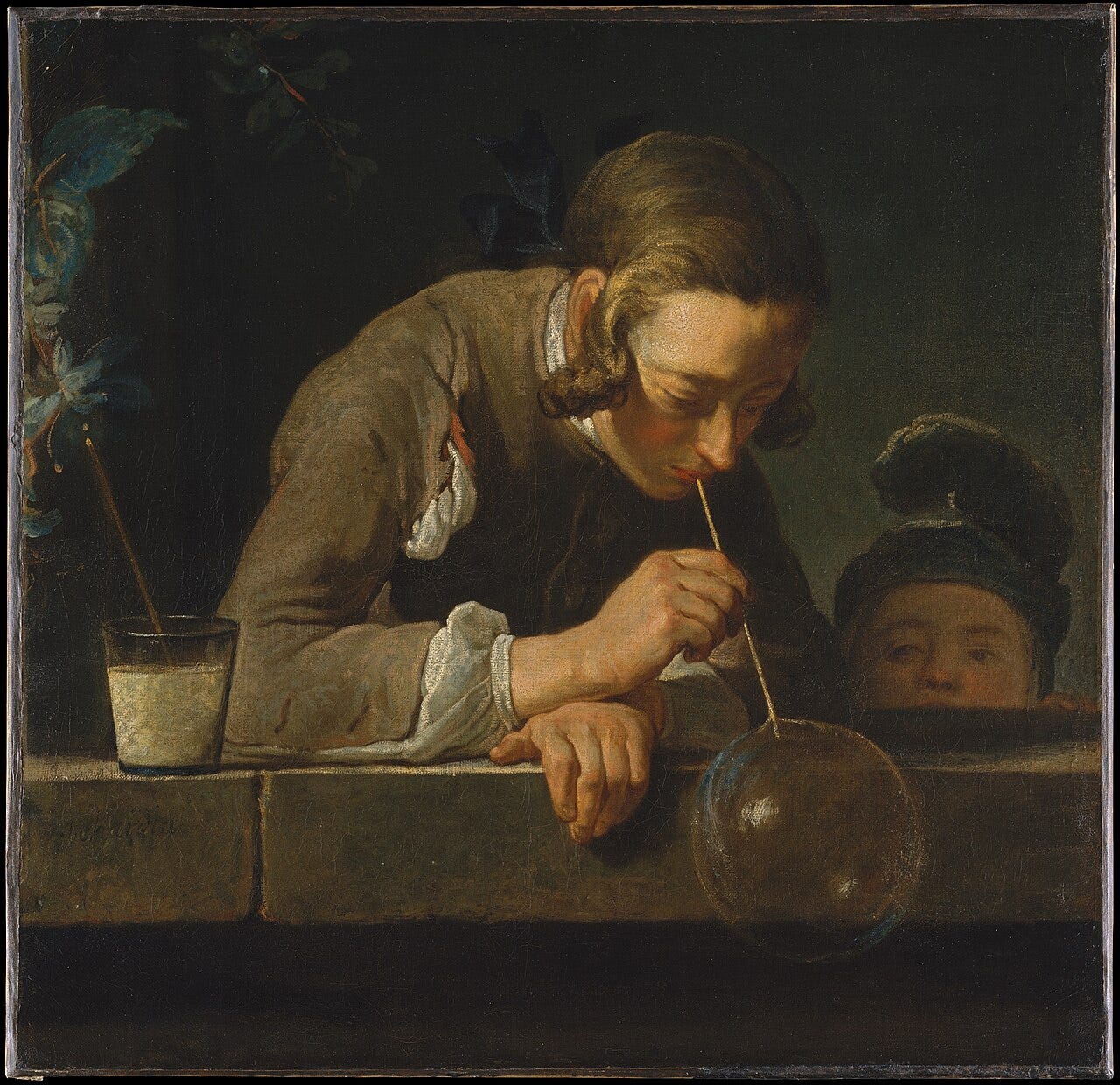 Jean Baptiste Simeon Chardin, Soap Bubbles, about 1734 Jean Baptiste Simeon Chardin, Soap Bubbles, about 1734