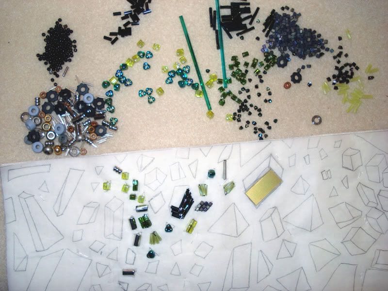 green seed beads green seed beads