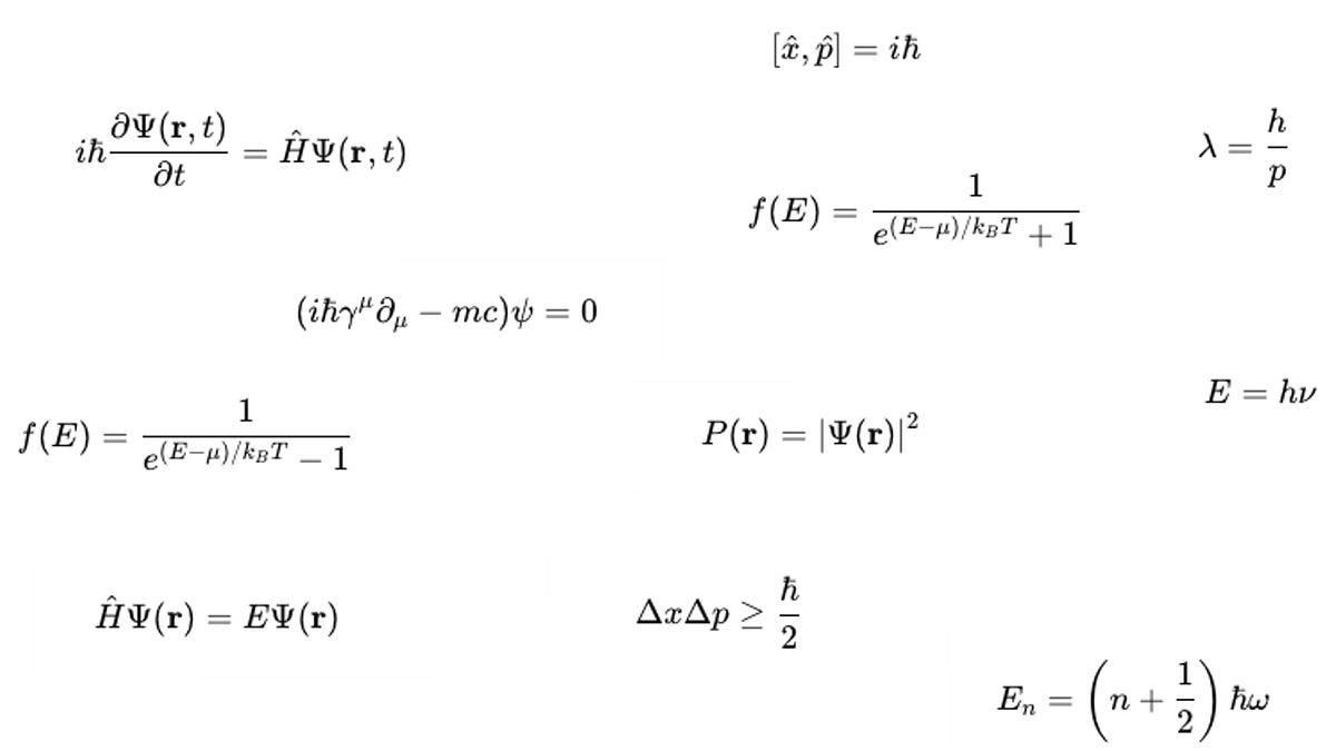 quantum mechanics equations pdf
