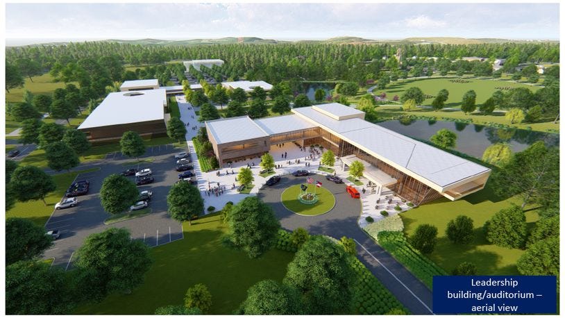 A preliminary rendering shows what the future public safety training facility could look like.