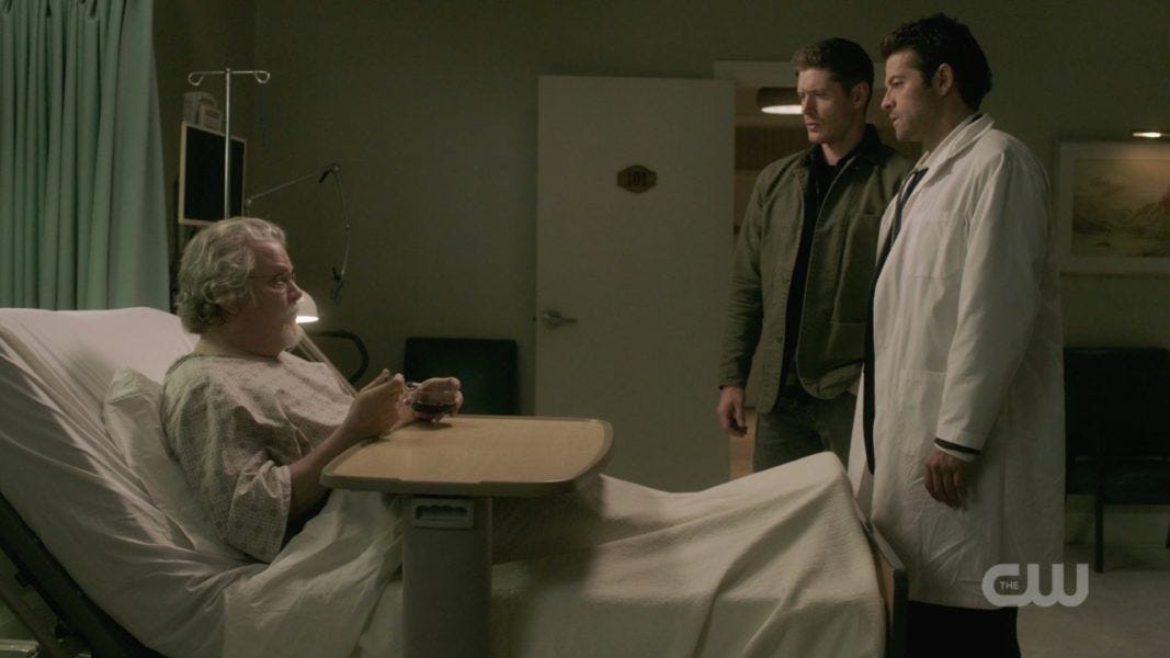 cas dean winchester with donatello in hospital spn 1412 cas dean winchester with donatello in hospital spn 1412