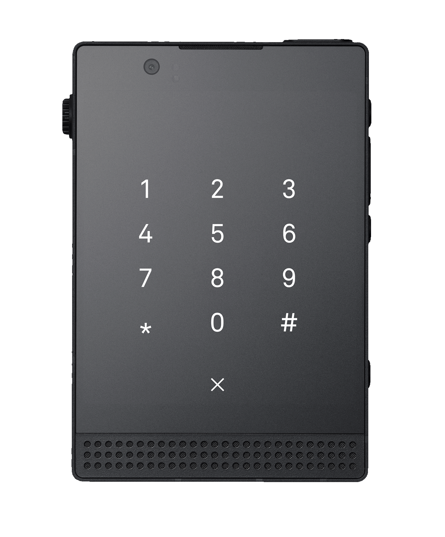 GIF showing the Light Phone III being used for a phone call and texting.