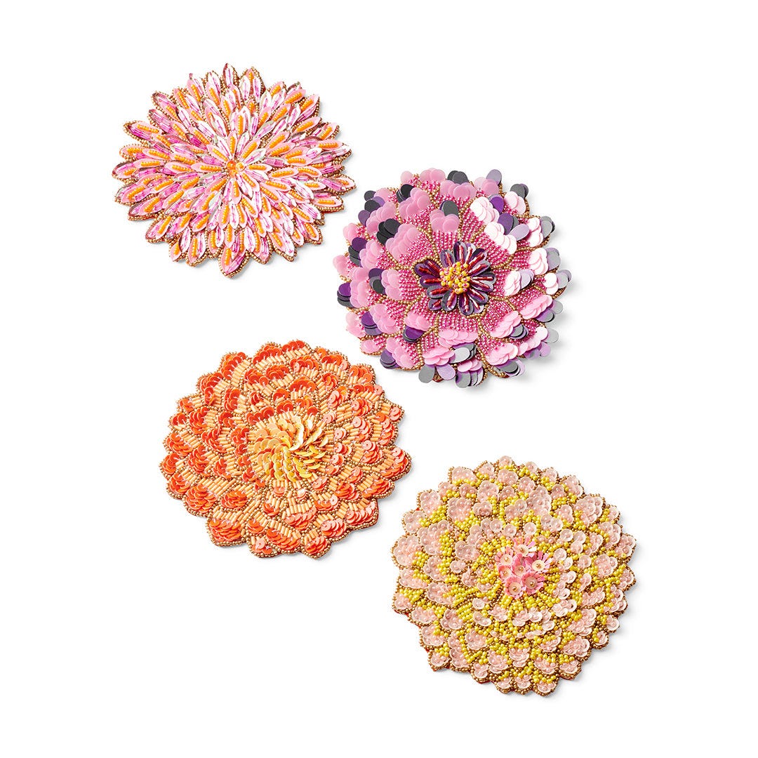 Kim Seybert Dahlia Drink Coasters - Set of 4