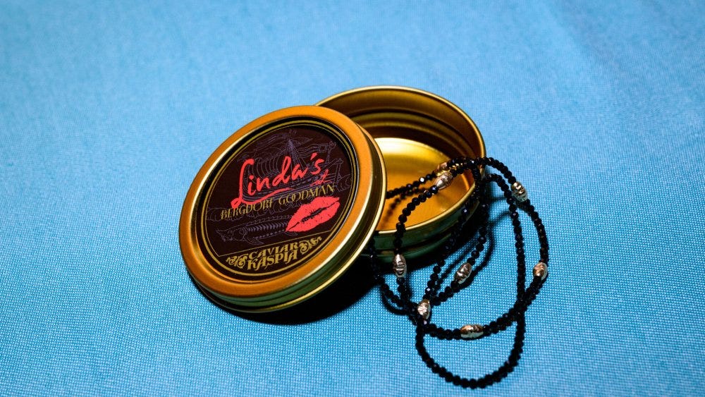 Linda Fargo and Caviar Kaspia collaborated on spinel jewelry.