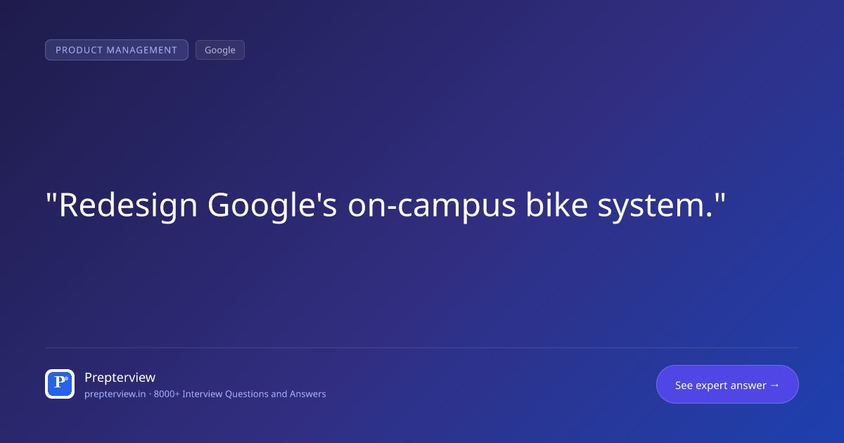 Redesign Google's on-campus bike system. Redesign Google's on-campus bike system.