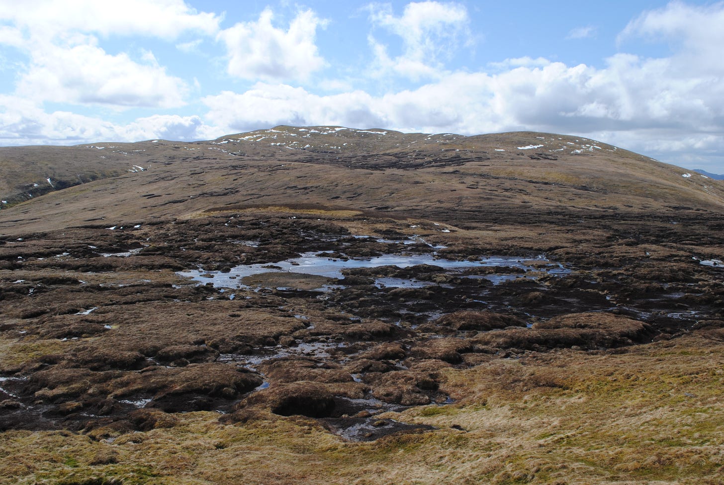 brown wet peaty hill plateau