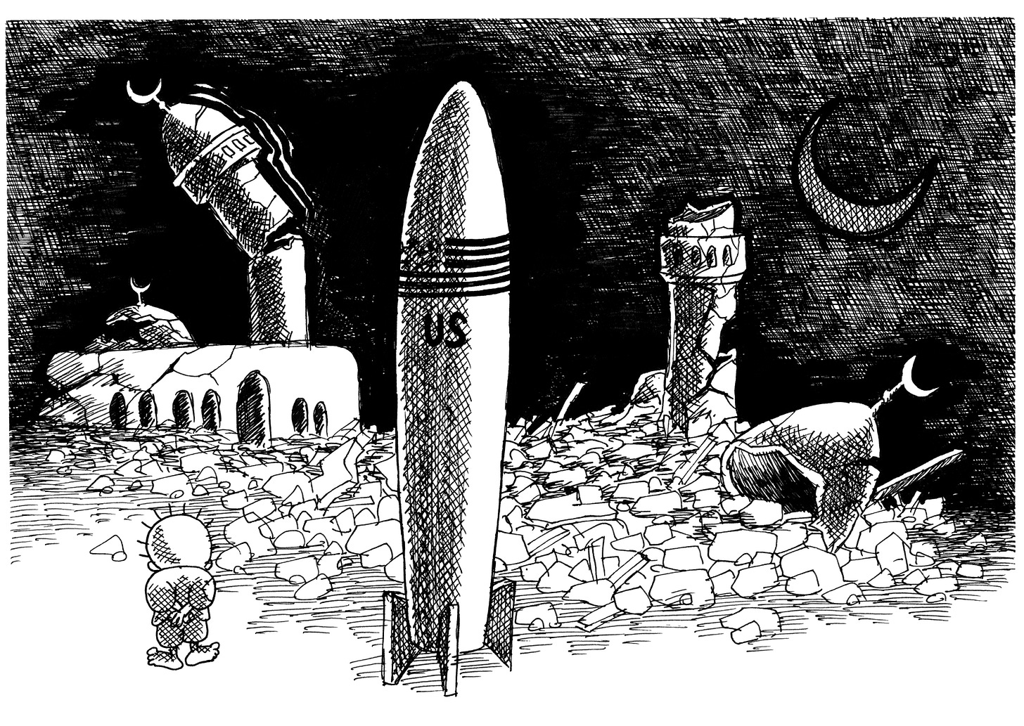 'Amel-Ba'al, Canaan48, Palestine, Art by Naji al-Ali