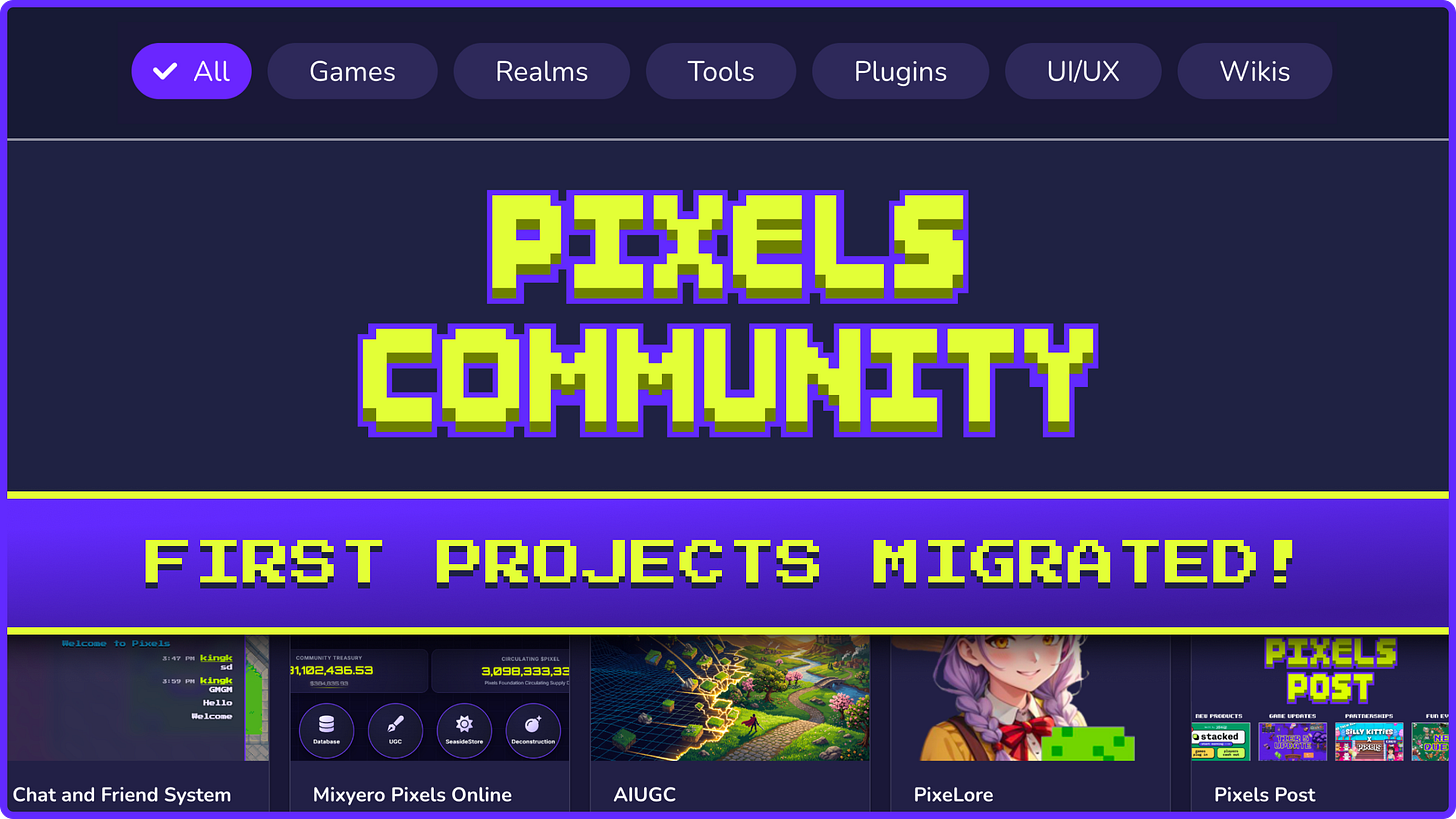 The First Community Builds Are Live in Pixels! 🎉
