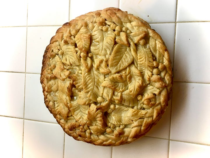 holiday festive pie pumpkin and apple