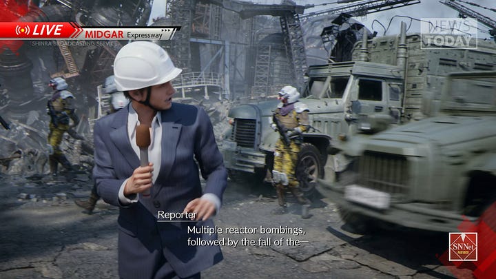 Commentary interrupted by a car.