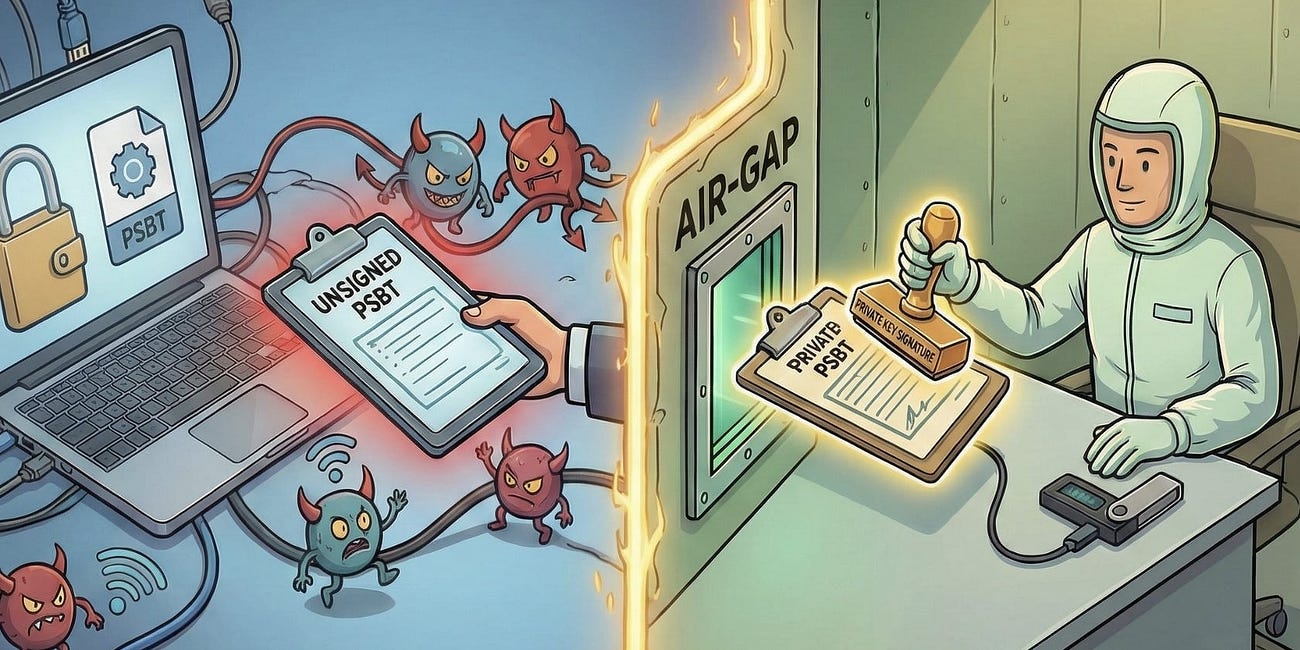 Air-Gapped Sovereignty: Understanding Partially Signed Bitcoin Transactions (PSBTs).