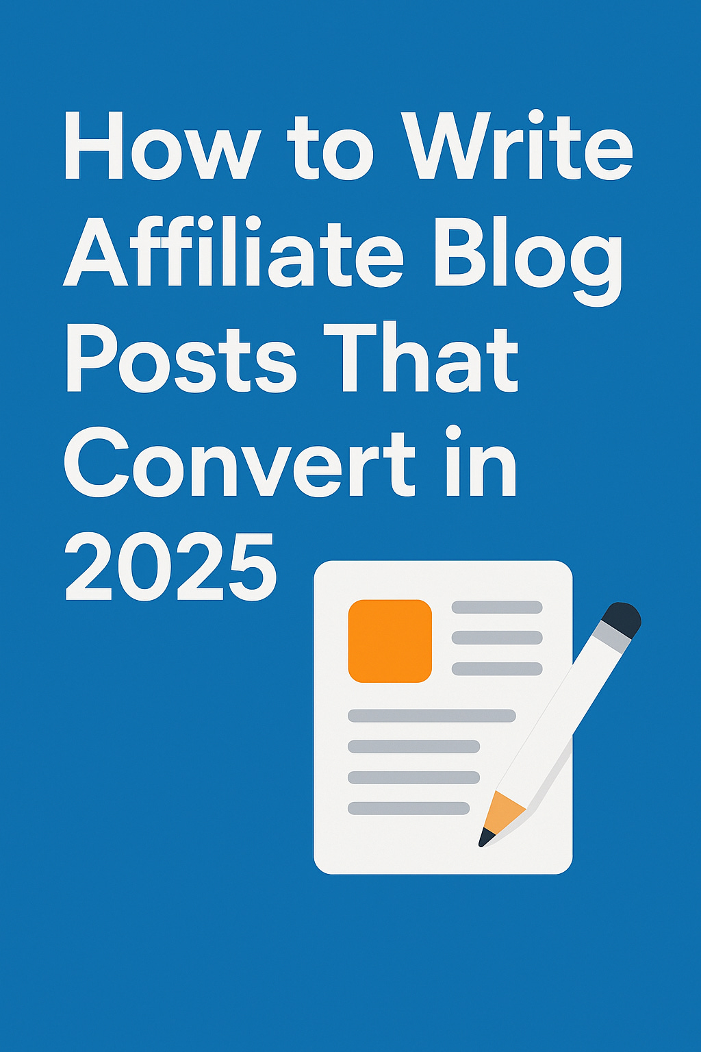“How to write affiliate blog posts that convert in 2025”