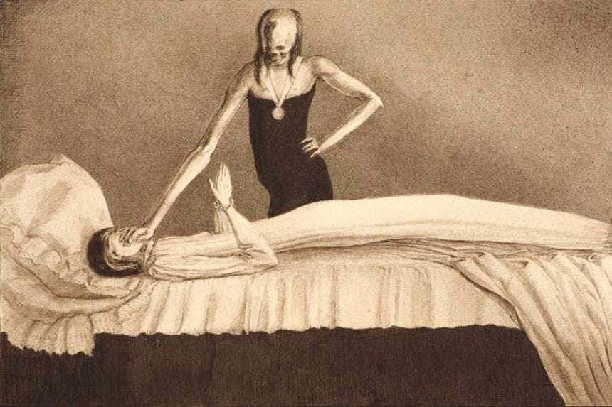 Der beste Arzt (The Best Doctor; 1901), Alfred Kubin Illustrations, Illustration Art, Alfred Kubin, Max Klinger, Dance Of Death, Ghost In The Machine, Danse Macabre, Good Doctor, Creepy Art