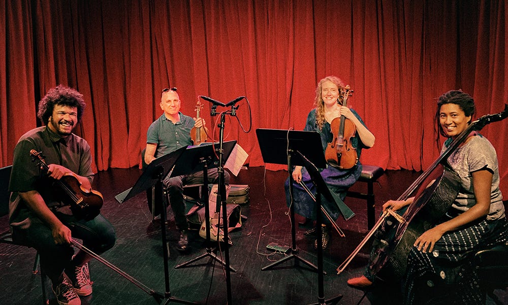 The Hemphill Stringtet: Curtis Stewart, Sam Bardfeld, Stephanie Griffin, Tomeka Reid